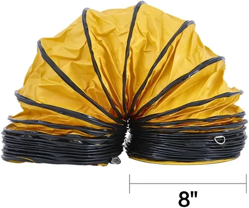 Vista 9 de Tubo flexible de PVC de 16 pies con gancho en S y soporte de acero HAVC para ventilador de 8 pulgadas ventilador y ventilador de escape