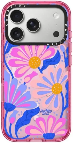 Vista 21 de CASETiFY Impact iPhone Air Case [Delgada/Compatible con Magsafe / 8.2 ft. Protección contra Caídas de Grado Militar 4X] - Lazos - Rosa Arcos