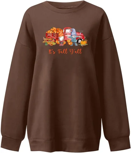 Vista 4 de SIUMOPA Women's Oversize Pullover Sweatshirts Crew Neck Long Sleeve Sweatshirt Classic Fit Casual Tops Comfy Athletic Shirts