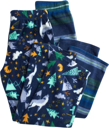 Vista 6 de Eddie Bauer Conjunto de pijama para niño - Acogedor conjunto de ropa de dormir de invierno de forro polar - Camisa de manga larga de 4 piezas