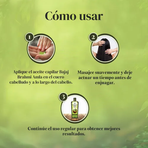 Vista 4 de Bajaj Brahmi Amla Aceite para el Cabello (Enriquecido con Brahmi Ayurvédico) 13.5 fl oz