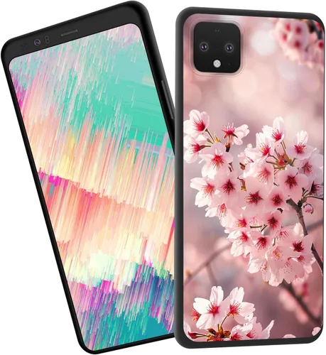 Vista 73 de Funda delgada para Google Pixel 4 XL, funda delgada de silicona de TPU suave a prueba de golpes para Google Pixel 4 XL, gato negro luna estrellada