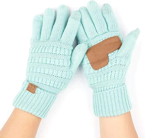 Vista 13 de Funky Junque Guantes de invierno para mujer – Lindos guantes de punto con forro polar para pantalla táctil y mensajería para mujeres, accesorios