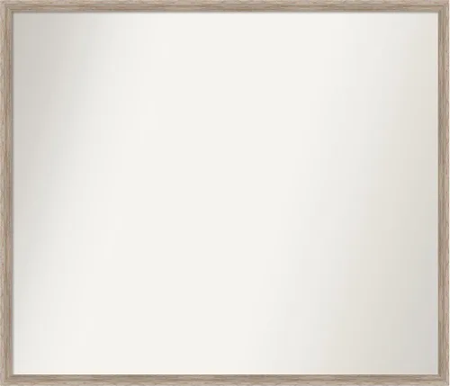 Vista 40 de Amanti Art Espejo de baño blanco para sobre el fregadero, 24 x 27 pulgadas, espejo de tocador rectangular con cuña de madera dura, marco de madera