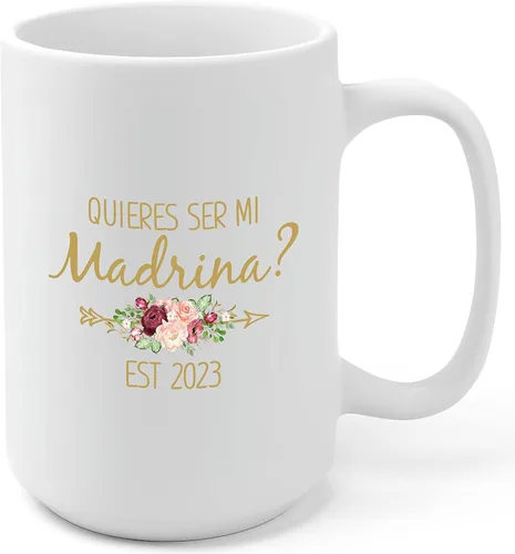 Vista 10 de Quieres Ser Mis Padrinos De Bautizo Madrina Regalos En Español Madrina Propuesta Quieres Ser Mi Madrina Padrino Taza De Café Padrinos De Bautizo