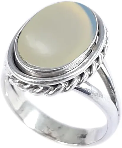 Vista 11 de Anillo fino de plata esterlina 925 para mujer, hecho a mano, joyería de piedras preciosas, anillo de moda (1379)