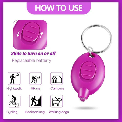 Vista 3 de 50 mini llavero UV LED linterna 395nm luz UV llavero luz negra linterna portátil llavero UV linterna linterna para mascotas orina pasaporte tarjeta