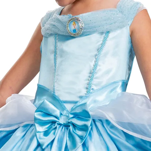 Vista 3 de Disfraz de Cenicienta para niñas, vestido oficial de princesa Cenicienta de Disney