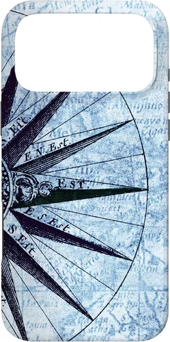 Vista 22 de Nautical Map Phone Case Vintage Ocean Maps Boat Captain Gift Case for iPhone 17