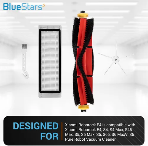 Vista 3 de BlueStars Piezas de repuesto compatibles con Roborock S6 Pure S6 E4 S4 S4 Max S5 S5 Max E2 E3 E5 E20 E25 E35 S50 S65 Xiaomi Mijia Robot Aspirador