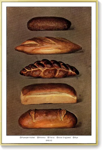 Vista 4 de Carteles de pan de pastelería, imágenes impresas en lienzo, adorno nórdico para el hogar, Retro, cafetería, cocina, decoración de habitación, Mural