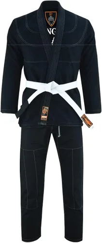 Vista 2 de Jaguar Pro Gear Llamado a la batalla interior sublimado Pro brasileño Jiu Jitsu BJJ Kimono Gi uniforme unisex Cinturón incluido
