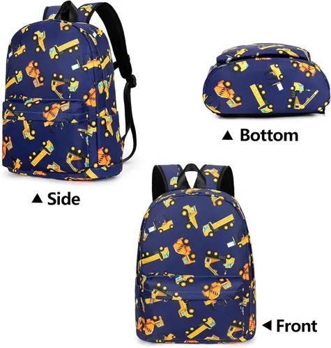 Vista 5 de Bluboon Mochila preescolar para niños y niñas, bolsas escolares para niños y niñas, bolsas escolares para jardín de infantes, Azul, Mochilas Daypack
