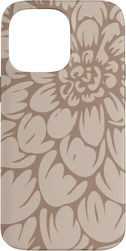 Vista 21 de iPhone 16 Cute Brown and Tan (Beige) Designer Flower Petals Case