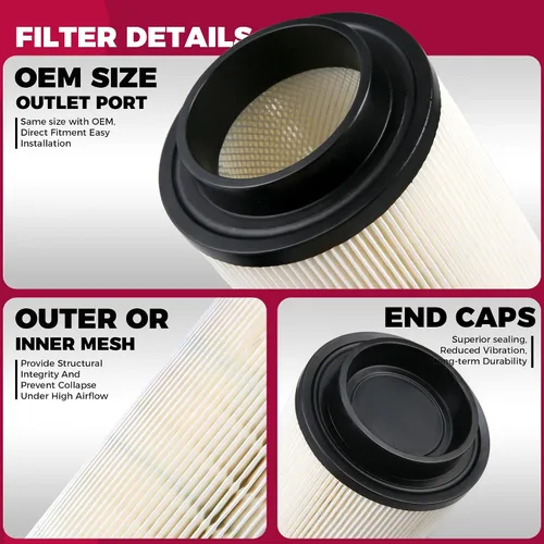 Vista 5 de 3 piezas de filtro de aire para Polaris Sportsman 500 570 850 335 400 450 550 600 700 800 1000 XP/Scrambler 500 850 1000 XP Magnum Trail Blazer Boss