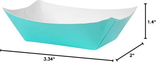 Vista 17 de Restaurantware -Bio Tek - Bandejas de alimentos de 2 onzas, 400 bandejas de papel desechables para alimentos, resistentes, a prueba de grasa, botes
