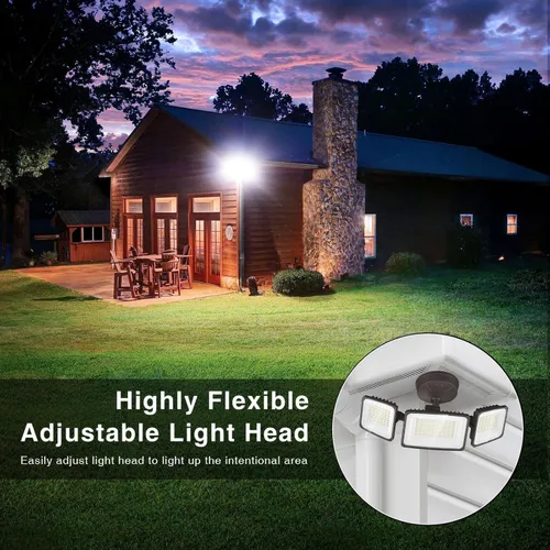 Vista 4 de Onforu Luces de inundación de 130 W para exteriores, luz LED de brillo de 13000 lm en el exterior, reflector exterior LED impermeable IP65 con 3