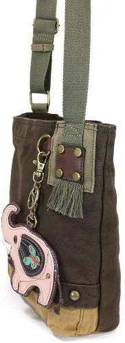Vista 3 de Chala Patch - Bolso cruzado para mujer, color marrón oscuro