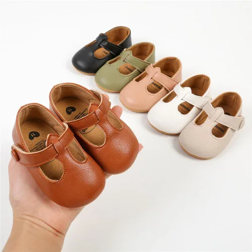 Vista 7 de LAFEGEN Zapatos de bebé para niña, antideslizantes, suela suave, de piel sintética, para bebé, Mary Jane, zapatos planos para primeros pasadores