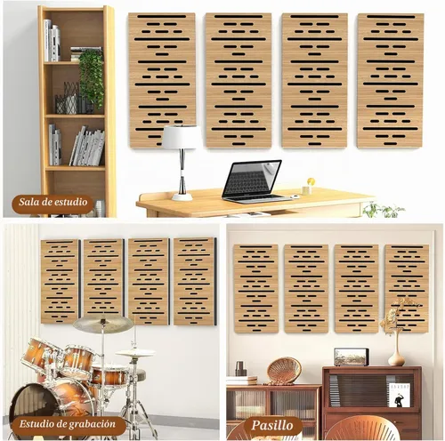 Vista 6 de ArtVivid Paquete de 4 paneles de pared acústicos, paneles de espuma insonorizados para pared