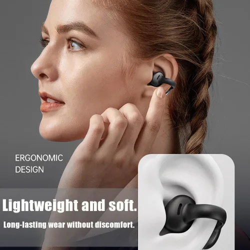 Vista 8 de Auriculares con clip de oreja abierta, auriculares inalámbricos Bluetooth 5.3 12 horas de reproducción, DT5.0 a prueba de fugas, micrófono