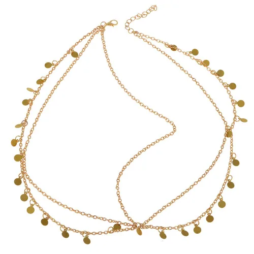 Vista 5 de Diadema dorada con lentejuelas y diamantes de imitación, bandas de pelo bohemias de cristal para Halloween, aro para el pelo para mujer, para novia