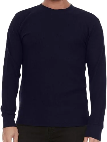 Vista 16 de JMR Camisa Térmica de Punto Gofre Pesado para Hombre - 100% Algodón Manga Larga - Usar como Capa Base o Independiente - Cálida y Transpirable Negro
