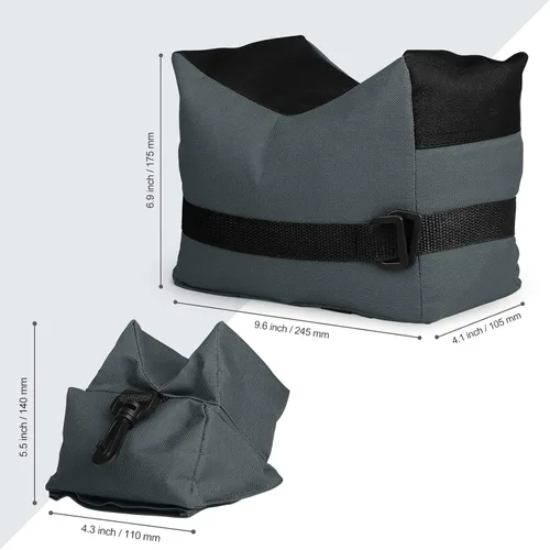 Vista 5 de Twod Bolsas de Descanso para Tiro Exterior - Apoyo de Banco para Deportes de Tiro con Soportes de Sacos de Arena Delantero y Trasero para Tiro