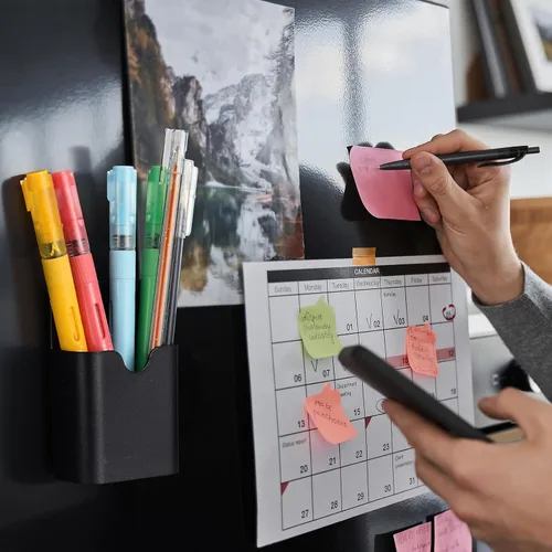 Vista 3 de Jetec 24 Pcs Magnetic Pen Marker Holders Dry Erase Magnetic Pen Pencil Holder Organizer Home Office Supplies for Refrigerator Whiteboard Locker
