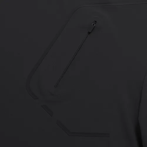 Vista 5 de Camisetas para hombre con bolsillo con cremallera, camiseta atlética de moda para gimnasio, fisicoculturismo, manga corta, cuello redondo liso