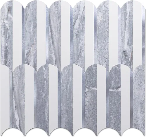 Vista 18 de DICOFUN 1 hoja de protector contra salpicaduras de color blanco y negro para cocina, PVC adhesivo en azulejos de pared contra salpicaduras