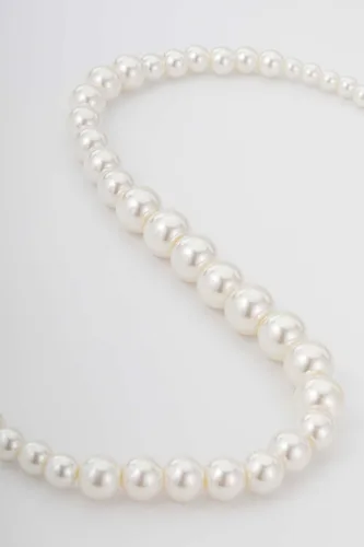 Vista 4 de Babeyond - Collar de perlas blancas de imitación para novias, bodas, acero inoxidable, Diámetro de la perla 6-12 mm