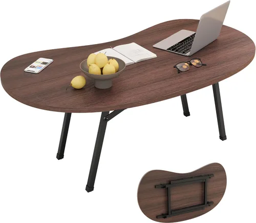 Vista 12 de Mesa de centro plegable, mesa de centro moderna de mediados de siglo, mesa de sala de estar, mesa central irregular en forma de nube, mesa plegable