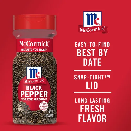 Vista 25 de McCormick Pimienta negra molida gruesa, 3.12 oz
