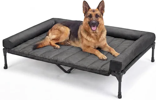 Vista 20 de Veehoo Cama Elevada Refrescante para Perro Añade Cojín Bolster Extraíble Impermeable Alfombrilla, Cuna Elevada para Mascotas con Malla Teslin