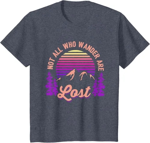 Vista 94 de Not All Who Wander Are Lost Vintage Mountains - Camiseta de senderismo, Negro, S