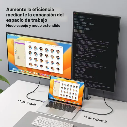 Vista 3 de UGREEN Cable USB C a HDMI (4K @60Hz) de 3.3 pies, adaptador tipo C a HDMI, Thunderbolt 4/3 a HDMI para oficina en casa, compatible con iPhone 17 Pro