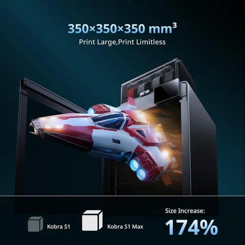 Vista 2 de Anycubic Kobra S1 Max Combo Impresora 3D multicolor, 13.8" x 13.8" x 13.8