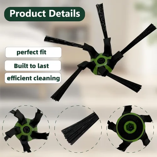 Vista 4 de Paquete de 8 cepillos de repuesto para iRobot Roomba S9 (9150) S9+ S9 Plus (9550) cepillos de barrido de bordes, piezas de cepillo lateral