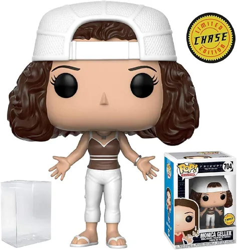 Vista 5 de Funko Pop! TV: Friends - Monica Geller - Figura de vinilo de edición limitada Chase Pop! (paquete con funda protectora compatible con Pop Box)