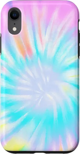 Vista 24 de iPhone 16 Tie Dye Colorful Rainbow Swirl Abstract Design Case
