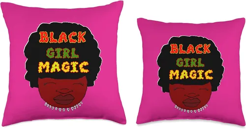 Vista 3 de love blaq Almohada mágica de Black Girl, 16 x 16 pulgadas, multicolor