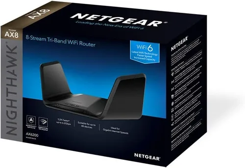 Vista 6 de Netgear RAX78-100NAS Nighthawk Tri-Band AX8 8-Stream AX6200 WiFi 6 Router
