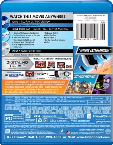 Vista 2 de Penguins of Madagascar Blu-ray