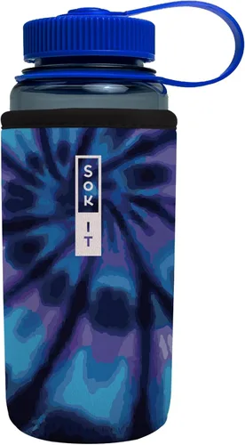 Vista 151 de Sok It BotlSok Funda para botella de agua con cubierta de neopreno aislante (Floral abstracto, se ajusta a CamelBak o Nalgene de 12 onzas)