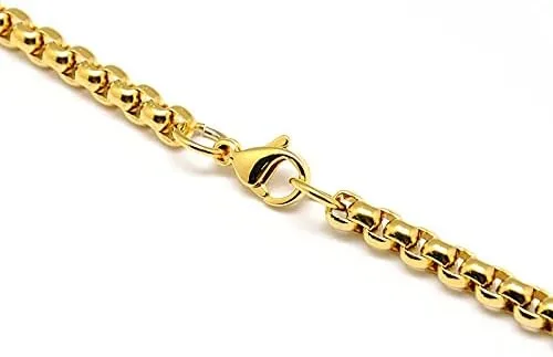 Vista 5 de Collar combinado de Mano Cornuto y Cornicello, en cadena de caja de 24 pulgadas, para hombre, cuerno de mano italiano de la suerte, antimal de ojo