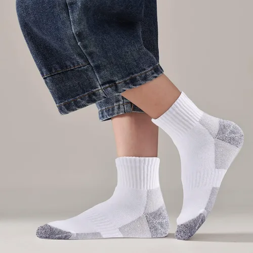 Vista 53 de EPEIUS Calcetines acolchados de algodón grueso para niños y niñas, calcetines atléticos deportivos para correr, paquete de 6 unidades, 4-14 años