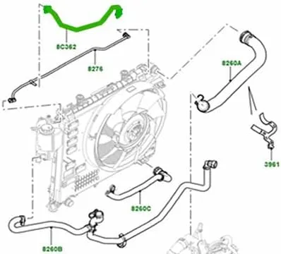 Vista 2 de Línea de decas de motor original compatible con Land Rover Range Rover 13 en LR035629