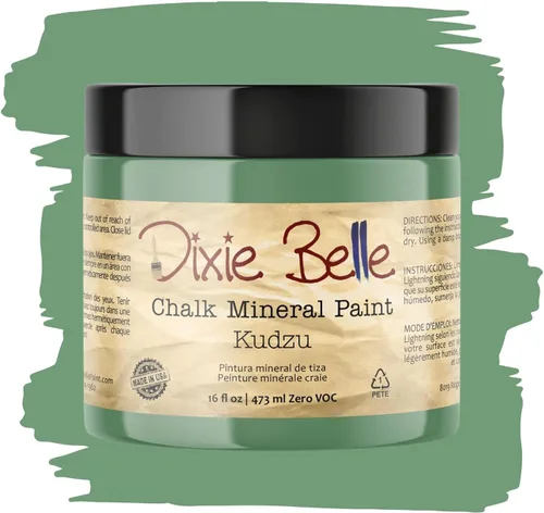 Vista 222 de Pintura para muebles con acabado de tiza Dixie Belle Paint Company - Amatista (4oz) - Pintura mineral de tiza chic púrpura profundo mate
