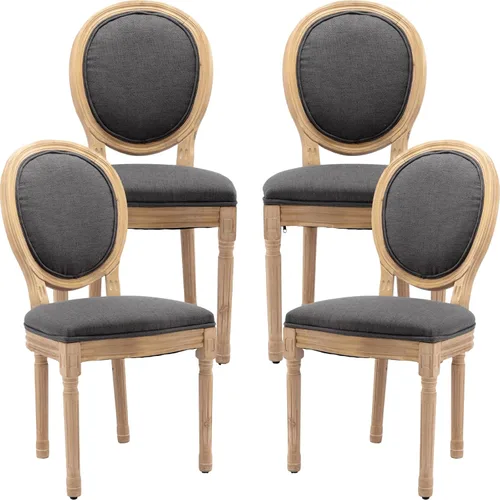 Vista 70 de ODUSE-DAILY French Country - Juego de 2 sillas de comedor de color caramelo, sillas de cocina y comedor, sillas de cocina de piel sintética, Ámbar